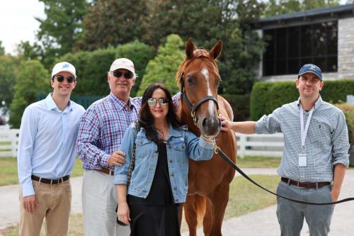 The Bernhards and Matt Weinmann with a Keeneland September purchase